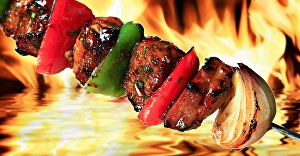 Shish-Kebab flames